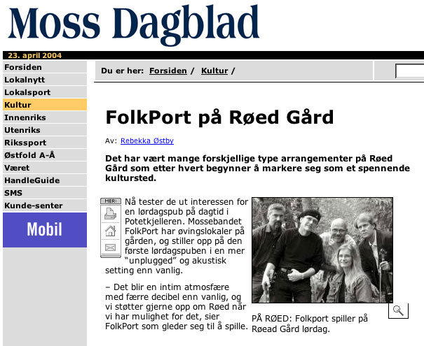 Faksimile fra Moss Dagblad p&aring; web