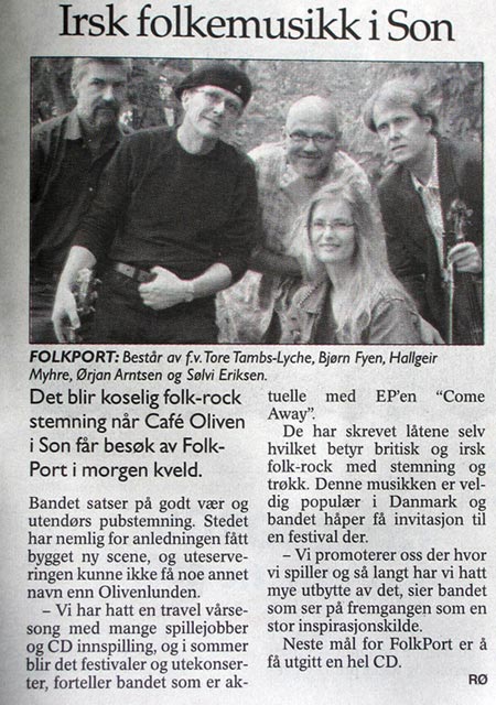 Faksimile fra Moss Dagblad