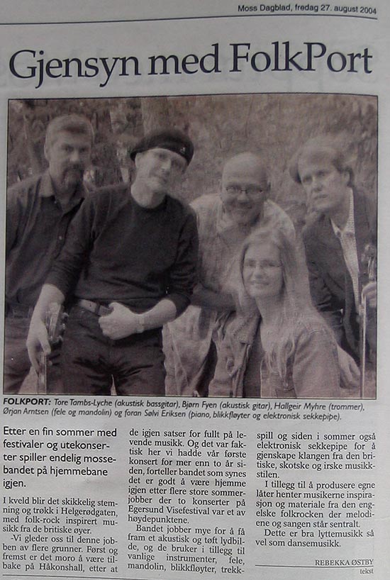 Faksimile fra Moss Dagblad