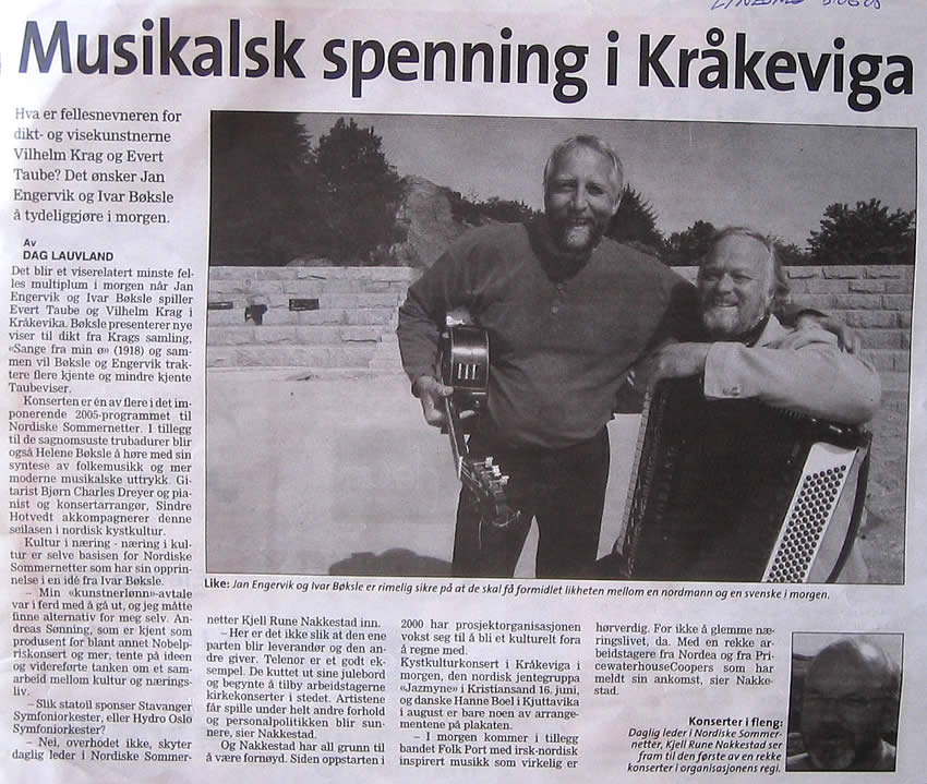 Faksimile fra Lindesnes Avis
