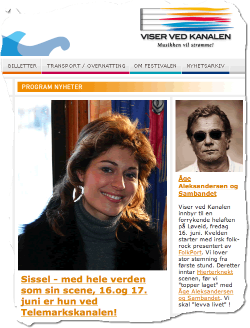 Faksimile fra festivalens nettsider