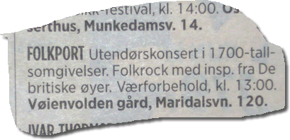 Faksimile fra Aftenposten