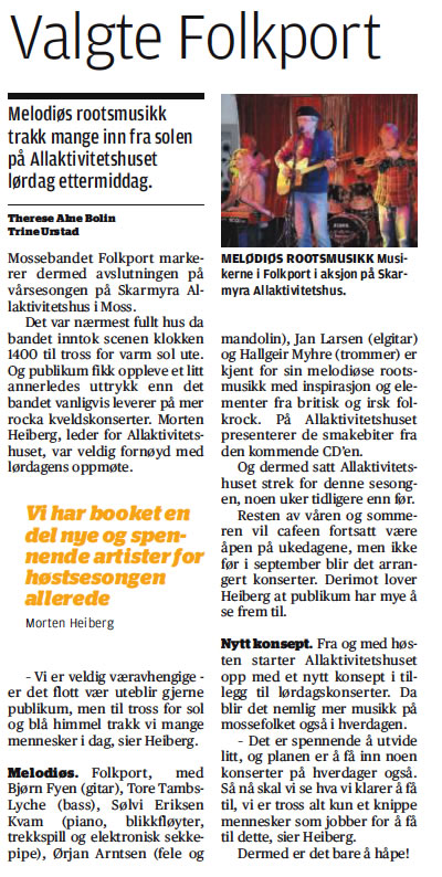 Faksimile fra Moss Avis
