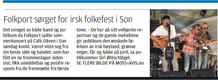 Faksimile fra Moss avis