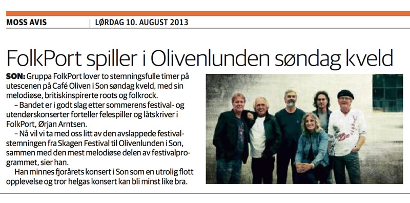 Faksimile fra Moss Avis