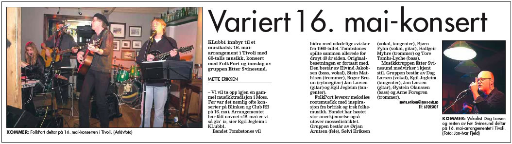 Faksimile fra Moss Avis