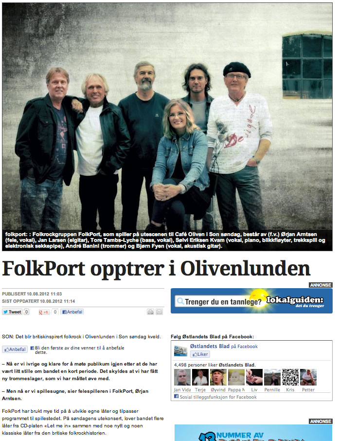 Faksimile fra �stlandets Blad