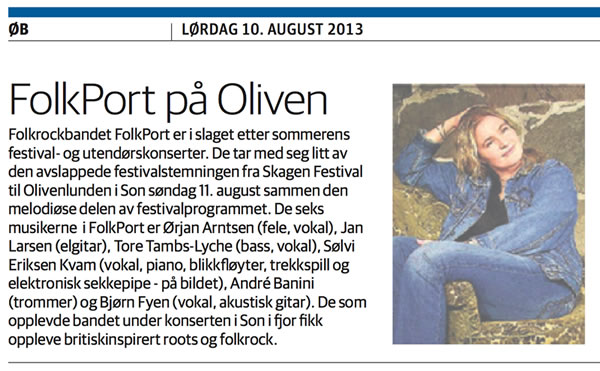 Faksimile fra Østlandets Blad